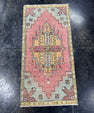 Turkish Mini Rug Oriental Hand Knotted Vintage Rug  1'7'' x  3'2'' #12096