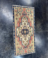 Turkish Mini Rug Oriental Hand Knotted Vintage Rug  1'7'' x  3'3'' #12095
