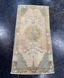 Turkish Mini Rug Oriental Hand Knotted Vintage Rug  1'6'' x  3' #12089