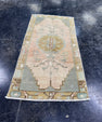 Turkish Mini Rug Oriental Hand Knotted Vintage Rug  1'6'' x  3' #12089