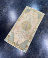 Turkish Mini Rug Oriental Hand Knotted Vintage Rug  1'6'' x  3' #12089