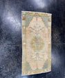 Turkish Mini Rug Oriental Hand Knotted Vintage Rug  1'6'' x  3' #12089
