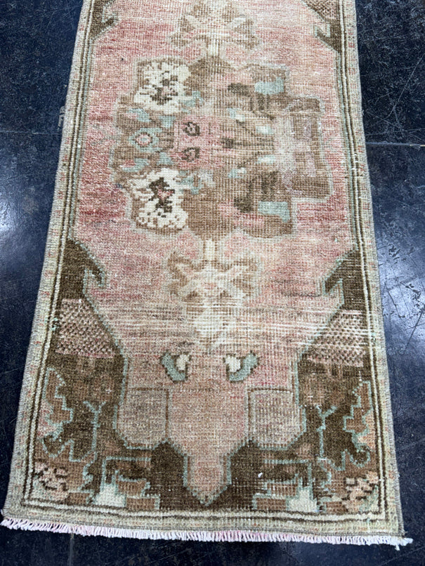 Turkish Mini Rug Oriental Hand Knotted Vintage Rug  1'5'' x  3' #12082