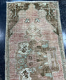 Turkish Mini Rug Oriental Hand Knotted Vintage Rug  1'5'' x  3' #12082