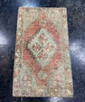 Turkish Mini Rug Oriental Hand Knotted Vintage Rug  1'7'' x  2'7'' #12088
