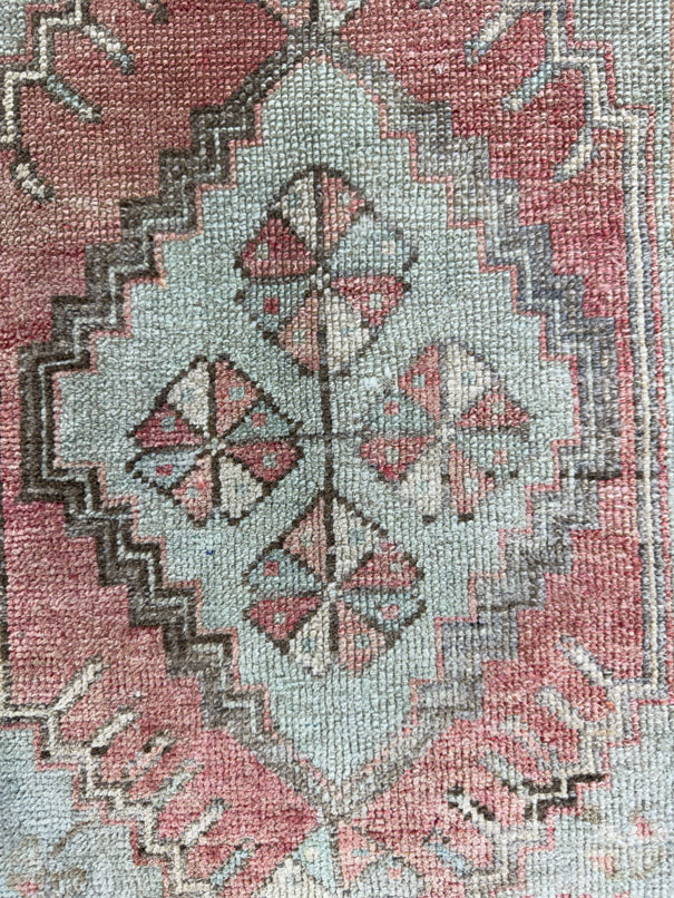 Turkish Mini Rug Oriental Hand Knotted Vintage Rug  1'7'' x  2'7'' #12088