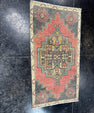 Turkish Mini Rug Oriental Hand Knotted Vintage Rug  1'7'' x  2'11'' #12085