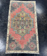 Turkish Mini Rug Oriental Hand Knotted Vintage Rug  1'7'' x  2'11'' #12085