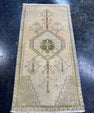 Turkish Mini Rug Oriental Hand Knotted Vintage Rug  1'8'' x  3'3'' #12093