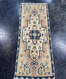 Turkish Mini Rug Oriental Hand Knotted Vintage Rug  1'4'' x  3'5'' #12090