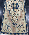 Turkish Mini Rug Oriental Hand Knotted Vintage Rug  1'4'' x  3'5'' #12090