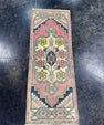 Turkish Mini Rug Oriental Hand Knotted Vintage Rug  1'4'' x  3'7'' #12092