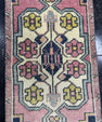 Turkish Mini Rug Oriental Hand Knotted Vintage Rug  1'4'' x  3'7'' #12092