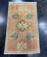 Turkish Mini Rug Oriental Hand Knotted Vintage Rug  1'6'' x  2'5'' #12086