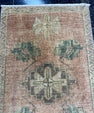 Turkish Mini Rug Oriental Hand Knotted Vintage Rug  1'6'' x  2'5'' #12086