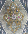 Turkish Mini Rug Oriental Hand Knotted Vintage Rug  1'8'' x  2'11'' #12084