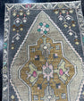 Turkish Mini Rug Oriental Hand Knotted Vintage Rug  1'8'' x  2'11'' #12084