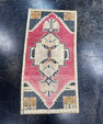 Turkish Mini Rug Oriental Hand Knotted Vintage Rug  1'9'' x  3'3'' #12083
