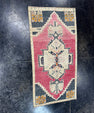 Turkish Mini Rug Oriental Hand Knotted Vintage Rug  1'9'' x  3'3'' #12083