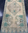 Turkish Mini Rug Oriental Hand Knotted Vintage Rug  1'6'' x  3'4'' #12076
