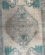 Turkish Mini Rug Oriental Hand Knotted Vintage Rug  1'6'' x  3'4'' #12076