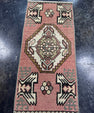 Turkish Mini Rug Oriental Hand Knotted Vintage Rug  1'6'' x  3'2'' #12077