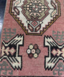 Turkish Mini Rug Oriental Hand Knotted Vintage Rug  1'6'' x  3'2'' #12077