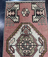 Turkish Mini Rug Oriental Hand Knotted Vintage Rug  1'6'' x  3'2'' #12077