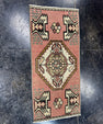 Turkish Mini Rug Oriental Hand Knotted Vintage Rug  1'6'' x  3'2'' #12077