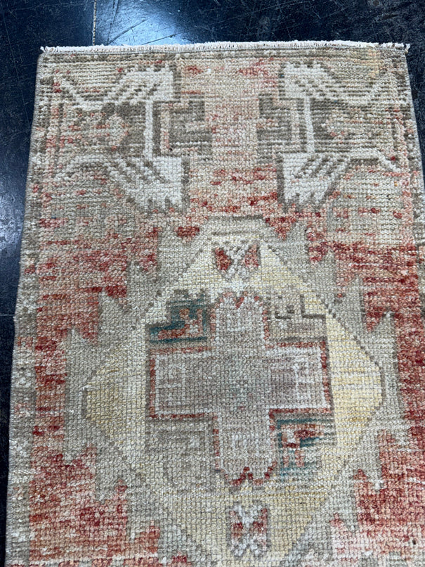 Turkish Mini Rug Oriental Hand Knotted Vintage Rug  1'6'' x  2'10'' #12079