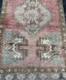 Turkish Mini Rug Oriental Hand Knotted Vintage Rug  1'7'' x  2'11'' #12080