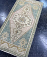 Turkish Mini Rug Oriental Hand Knotted Vintage Rug  1'8'' x  3'3'' #12081