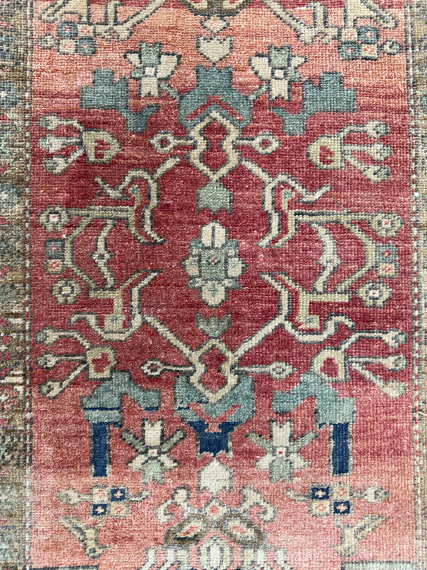 Turkish Mini Rug Oriental Hand Knotted Vintage Rug  1'9'' x  3'3'' #12073