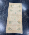 Turkish Mini Rug Oriental Hand Knotted Vintage Rug  1'8'' x  3'6'' #12074
