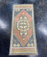 Turkish Mini Rug Oriental Hand Knotted Vintage Rug  1'9'' x  3'10'' #12075