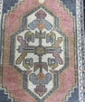 Turkish Mini Rug Oriental Hand Knotted Vintage Rug  1'9'' x  3'10'' #12075
