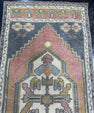 Turkish Mini Rug Oriental Hand Knotted Vintage Rug  1'9'' x  3'10'' #12075