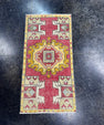 Turkish Mini Rug Oriental Hand Knotted Vintage Rug  1'6'' x  2'11'' #12072