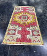 Turkish Mini Rug Oriental Hand Knotted Vintage Rug  1'6'' x  2'11'' #12072