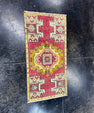 Turkish Mini Rug Oriental Hand Knotted Vintage Rug  1'6'' x  2'11'' #12072