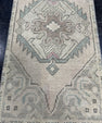 Turkish Mini Rug Oriental Hand Knotted Vintage Rug  1'6'' x  3' #12071