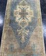 Turkish Mini Rug Oriental Hand Knotted Vintage Rug  1'6'' x  3'2'' #12065