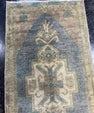 Turkish Mini Rug Oriental Hand Knotted Vintage Rug  1'6'' x  3'2'' #12065
