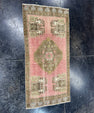 Turkish Mini Rug Oriental Hand Knotted Vintage Rug  1'7'' x  3'4'' #12066