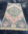 Turkish Mini Rug Oriental Hand Knotted Vintage Rug  1'7'' x  3'2'' #12067