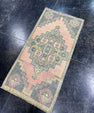 Turkish Mini Rug Oriental Hand Knotted Vintage Rug  1'7'' x  3'2'' #12067