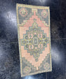 Turkish Mini Rug Oriental Hand Knotted Vintage Rug  1'7'' x  3'2'' #12067
