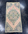 Turkish Mini Rug Oriental Hand Knotted Vintage Rug  1'7'' x  3'2'' #12067