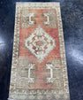 Turkish Mini Rug Oriental Hand Knotted Vintage Rug  1'7'' x  3'1'' #12068