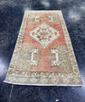 Turkish Mini Rug Oriental Hand Knotted Vintage Rug  1'7'' x  3'1'' #12068
